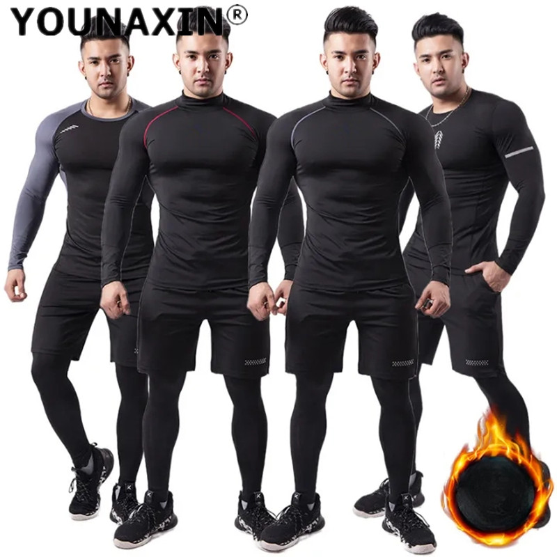 Yoga Fitness For Men - Setelan Olahraga Hangat Pria 3 Potong,