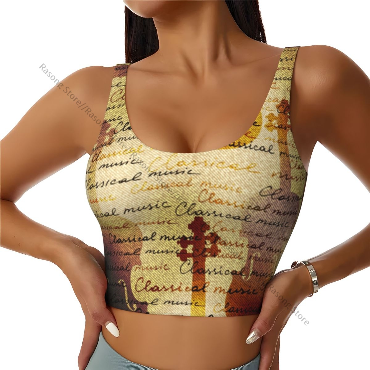 Yoga Fitness Music - Baju Olahraga Wanita untuk Lari Yoga,