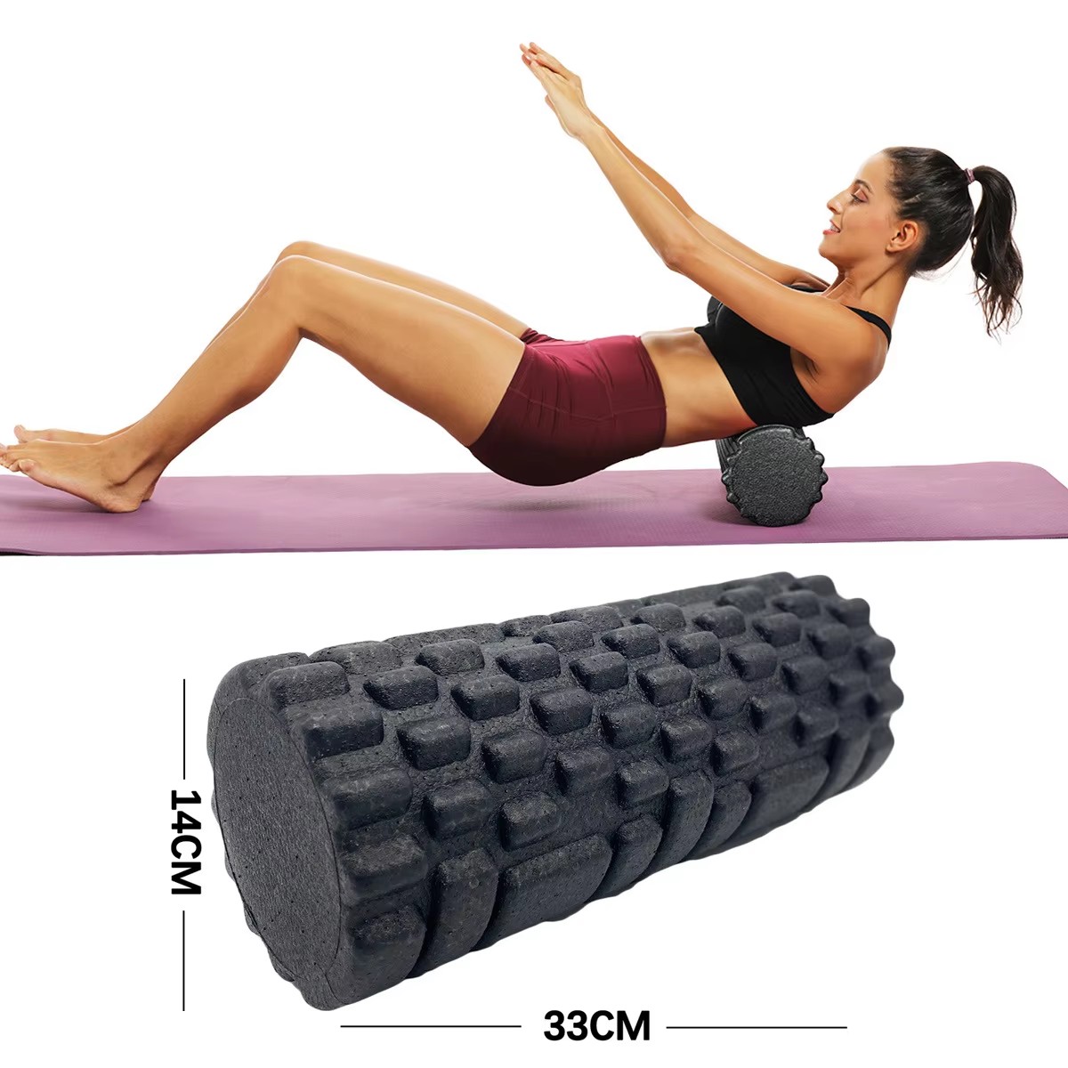 Yoga Fitness Body - 30/33Cm Rol Busa Kebugaran Rol Pijat
