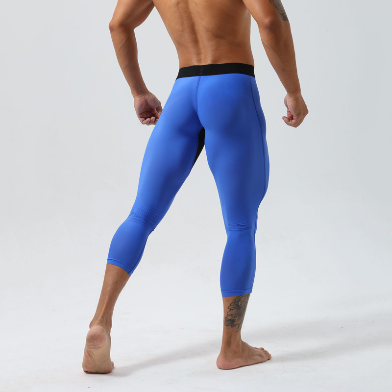 Yoga Fitness For Men - Celana Ketat Kompresi Pinggang Tinggi Pria,