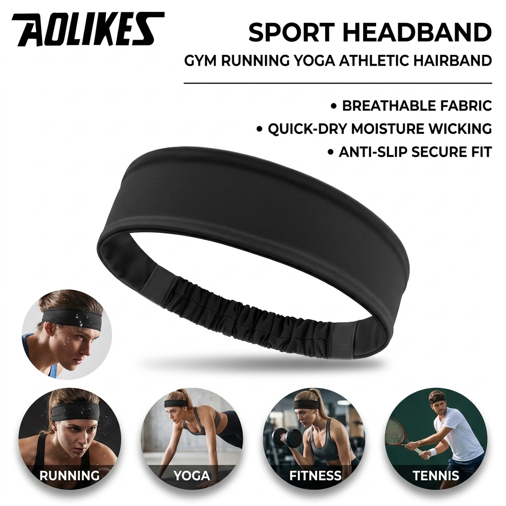Pita Penahan Keringat Polieste - Yoga Fitness Gear ulasan dan harga