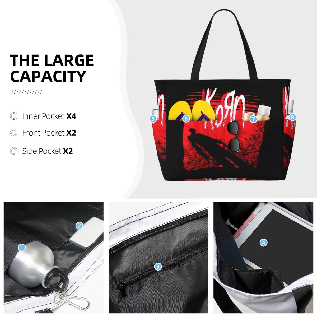 Tas Tote Pantai Musik Rock Met - Yoga Fitness Music ulasan dan harga