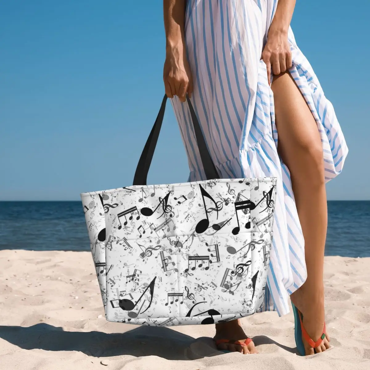 Tas Tote Pantai Bass Music Not - Yoga Fitness Music ulasan dan harga
