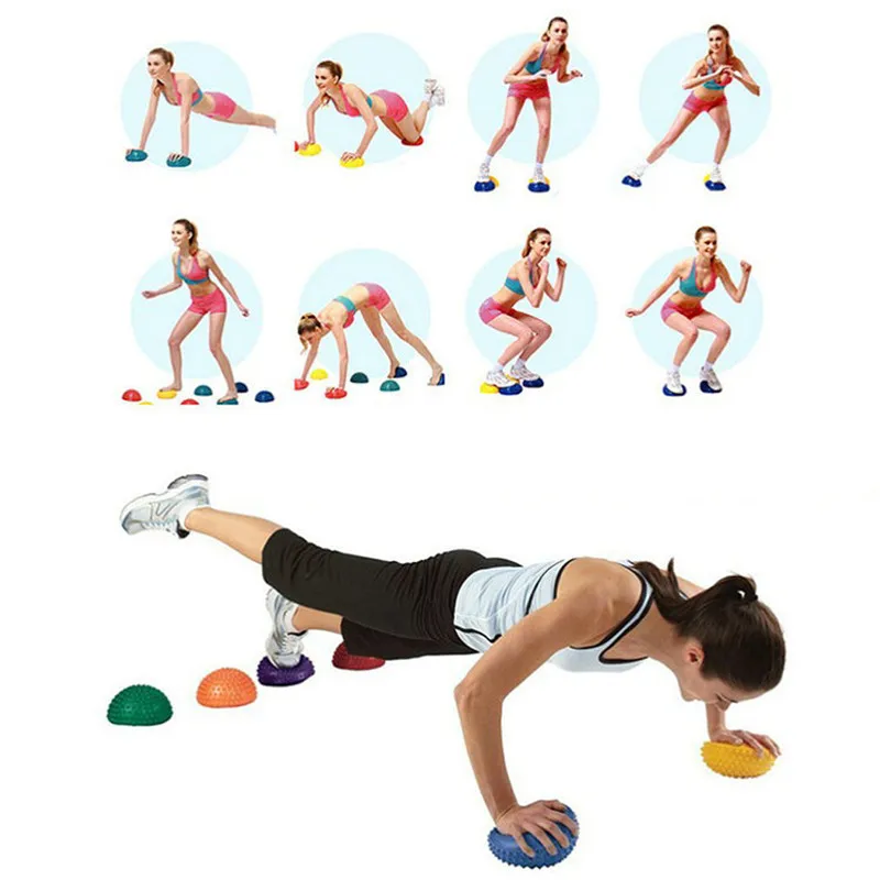 1pcs Bola Yoga 16cm PVC Tiup P - Bosu Ball Balance ulasan dan harga