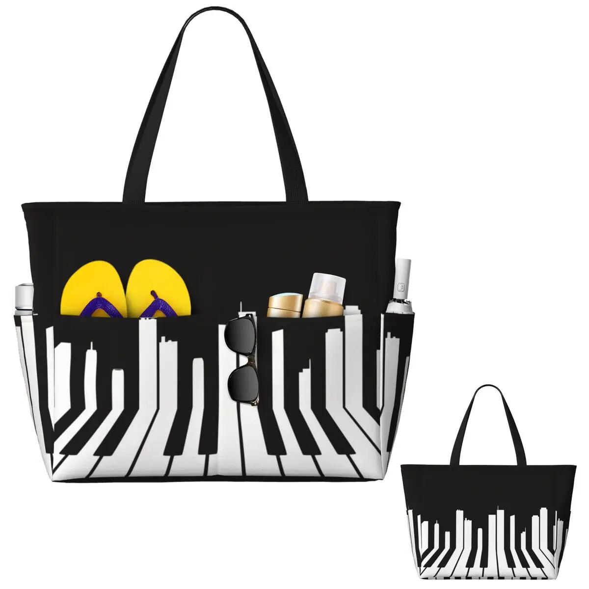 Tas Tote Pantai Piano City Mus - Yoga Fitness Music ulasan dan harga