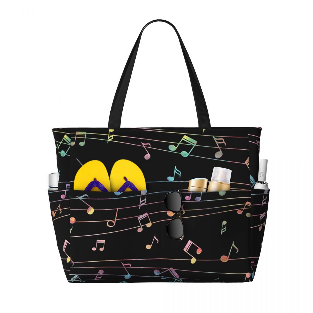 Tas Tote Pantai Notasi Musik C - Yoga Fitness Music ulasan dan harga