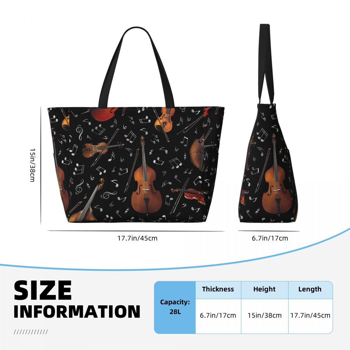 Tas Tote Musik Biola Di Pantai - Yoga Fitness Music ulasan dan harga
