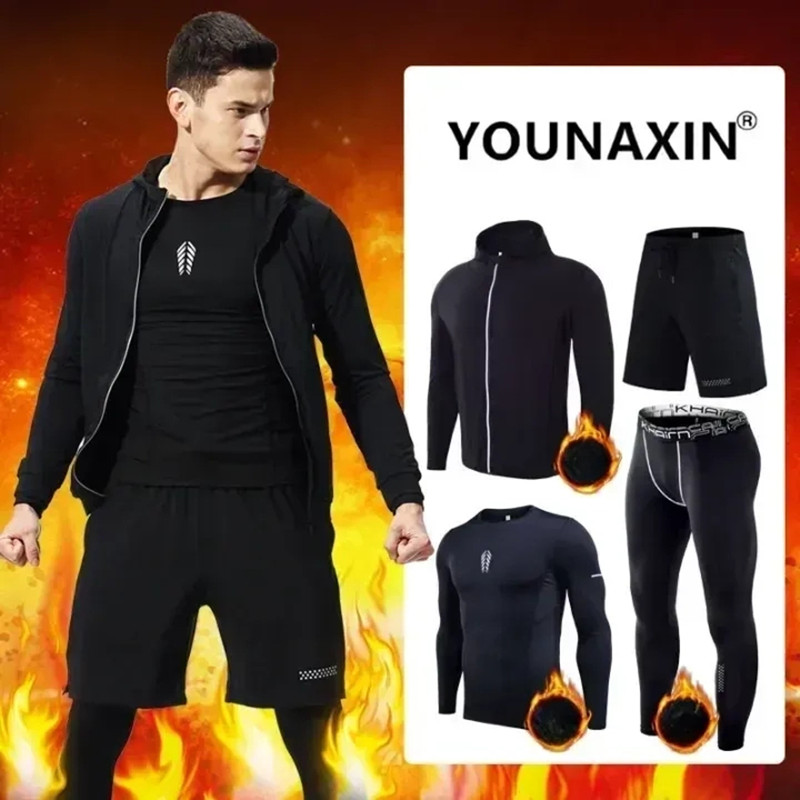 Set Pakaian Kebugaran Pria 4 P - Yoga Fitness For Men ulasan dan harga