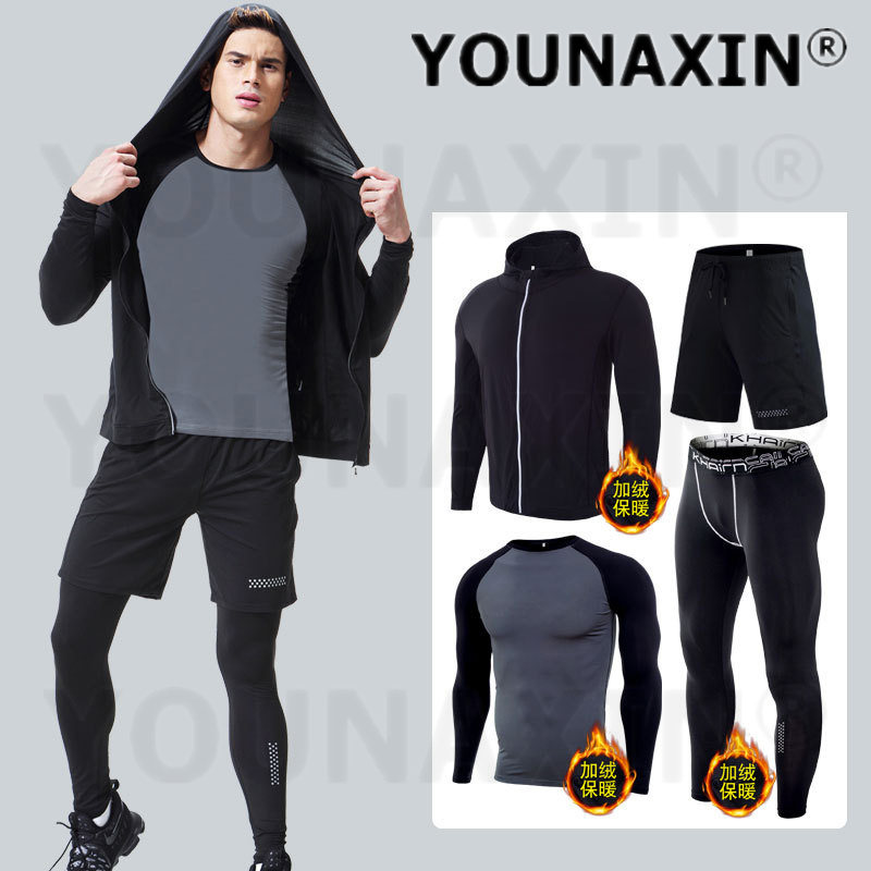 Set Pakaian Kebugaran Pria 4 P - Yoga Fitness For Men ulasan dan harga