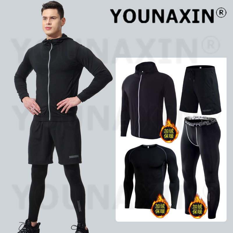 Set Pakaian Kebugaran Pria 4 P - Yoga Fitness For Men ulasan dan harga