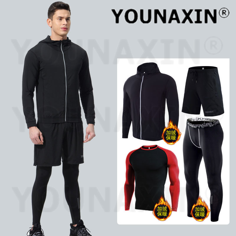 Set Pakaian Kebugaran Pria 4 P - Yoga Fitness For Men ulasan dan harga