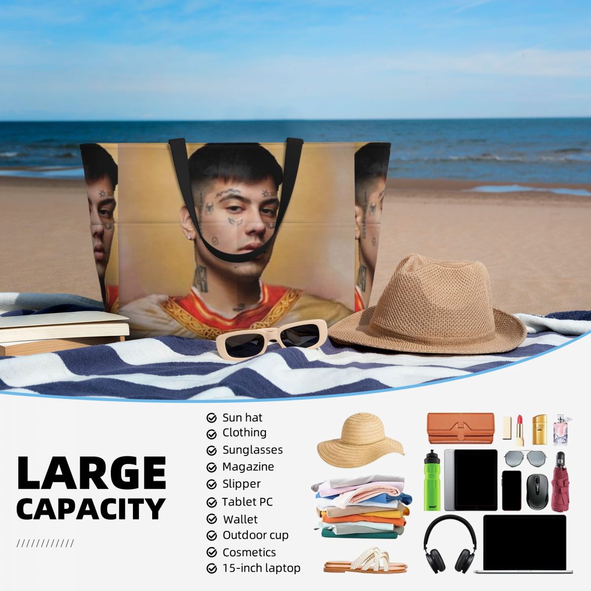 Tas Pantai Duki Rapper Rocksta - Yoga Fitness Music ulasan dan harga