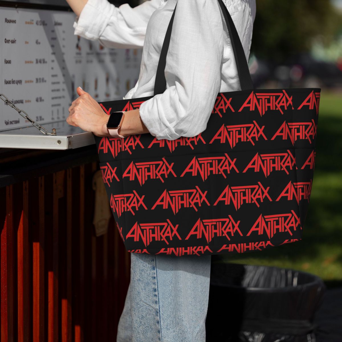 Tas Tote Pantai Logo Band Musi - Yoga Fitness Music ulasan dan harga