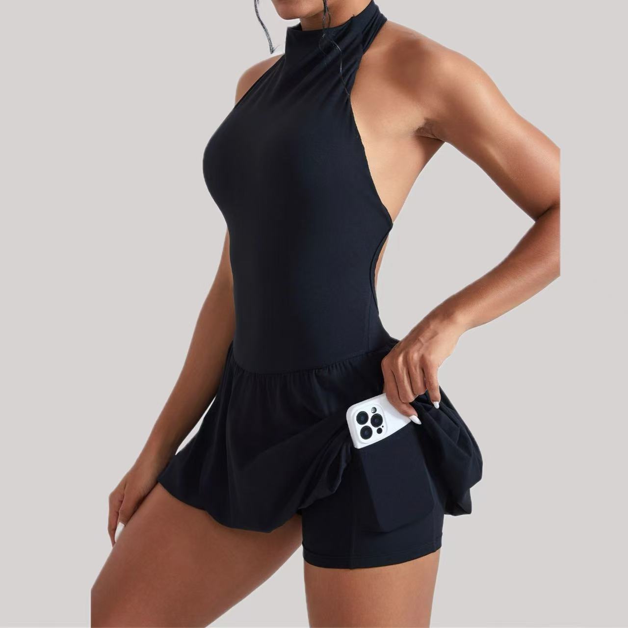 Gaun Golf Tenis Kerah Tinggi N - Yoga Fitness Group ulasan dan harga