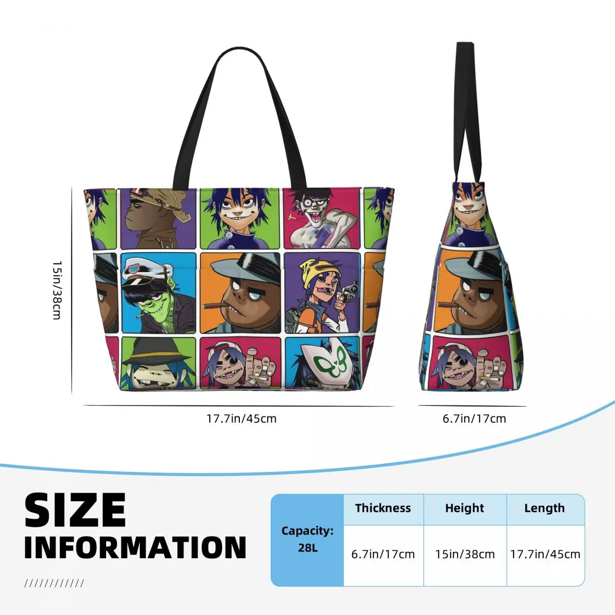 Tas Tote Pantai Gorillaz, Tas  - Yoga Fitness Music ulasan dan harga