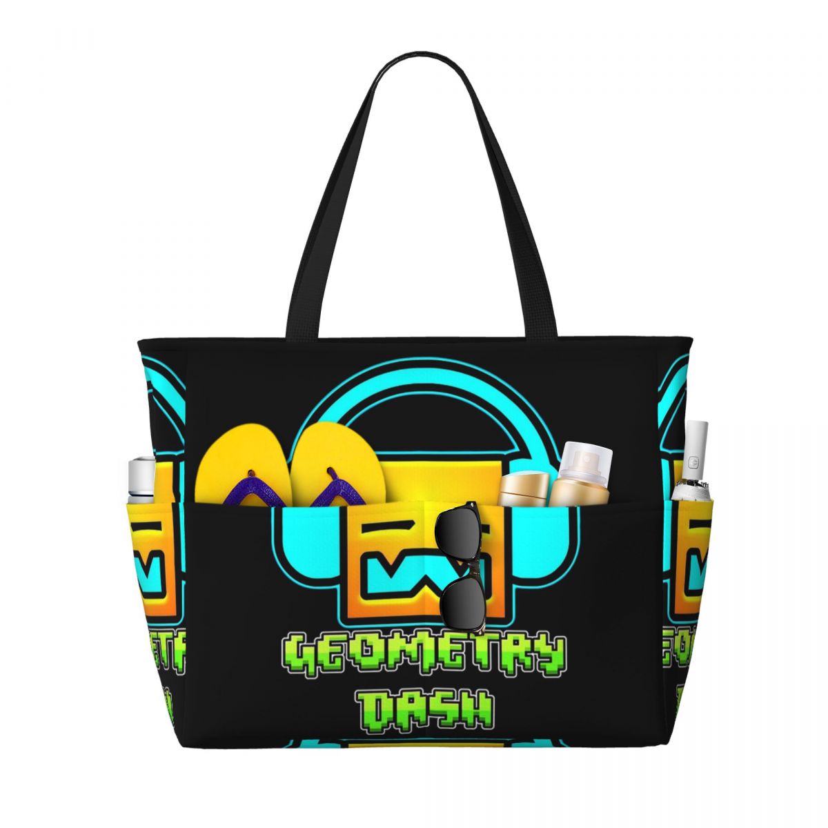 Tas Tote Pantai Geometris Lucu - Yoga Fitness Music ulasan dan harga